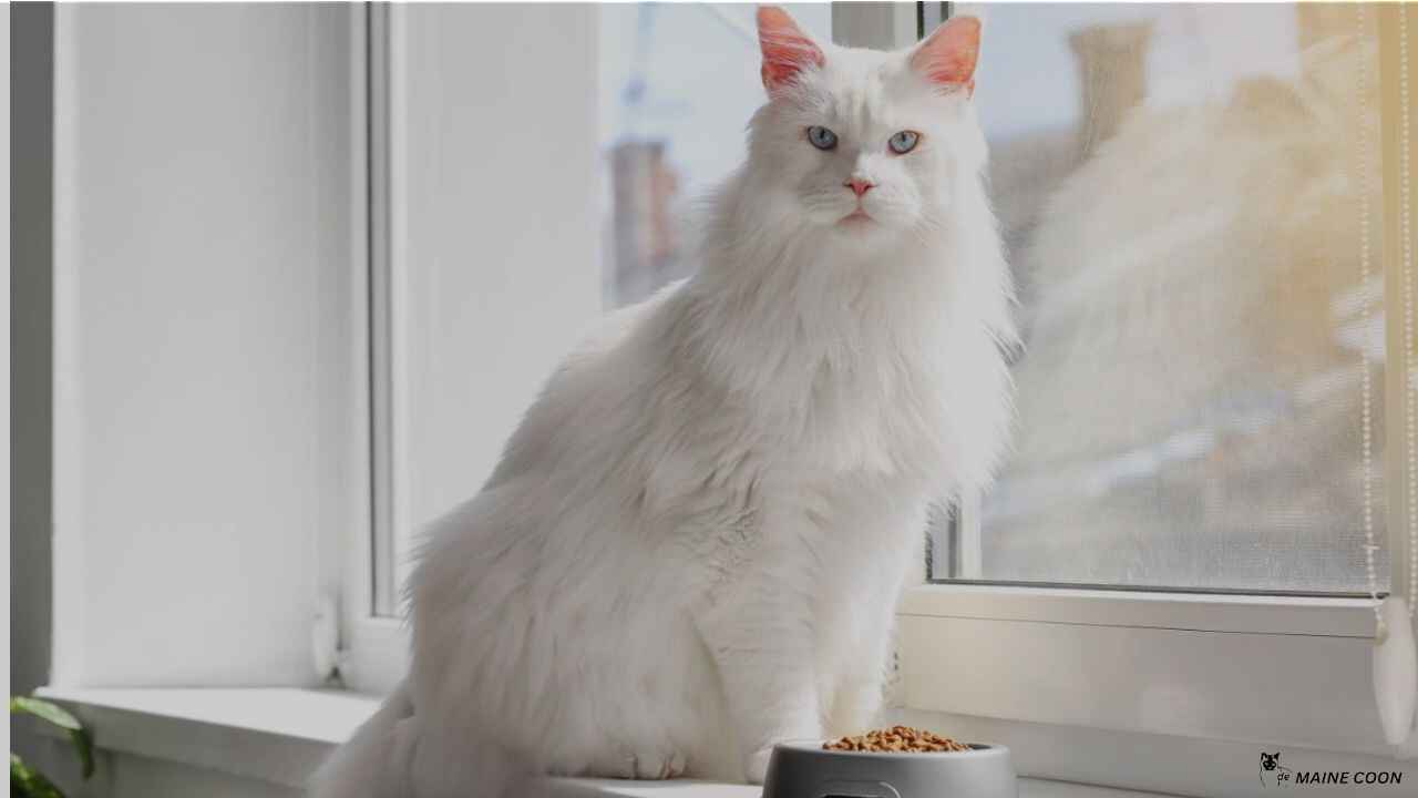 Grooming of Maine Coon White